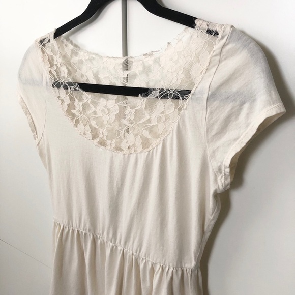 Uo Cream lace back peplum top - Picture 5 of 11
